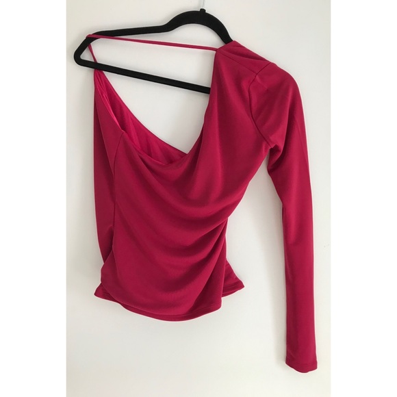 NWT Bebe Naya Ruched Wrap Top - Picture 6 of 7